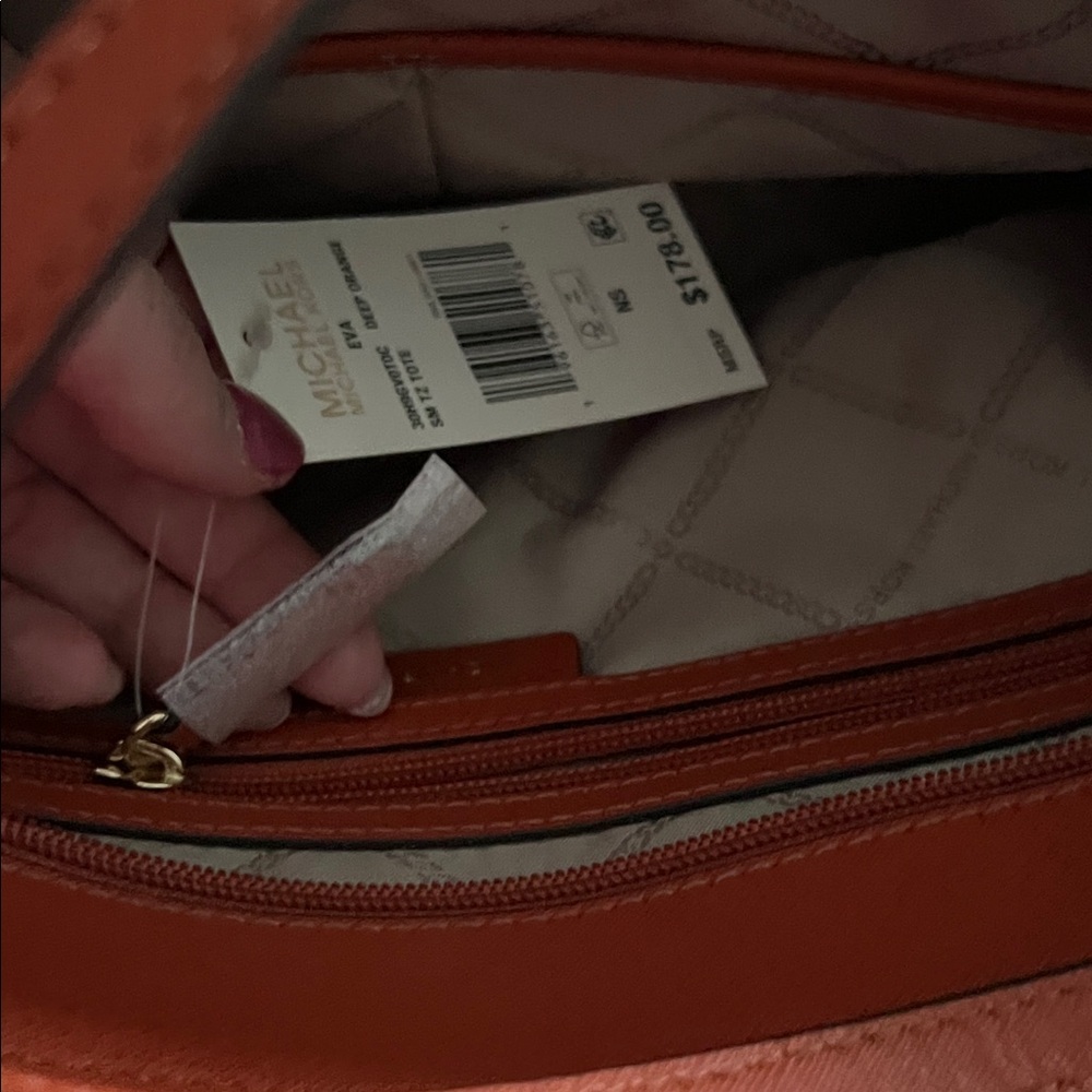 Michael Kors Burnt Orange Tote Bag - Picture 6 of 8
